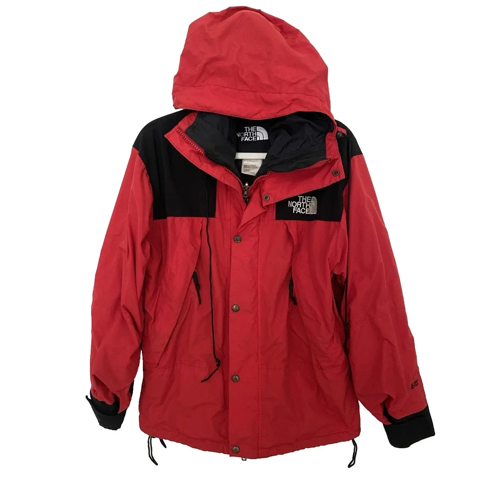 The North Face Red and Black Hooded Gore-Tex Jacket